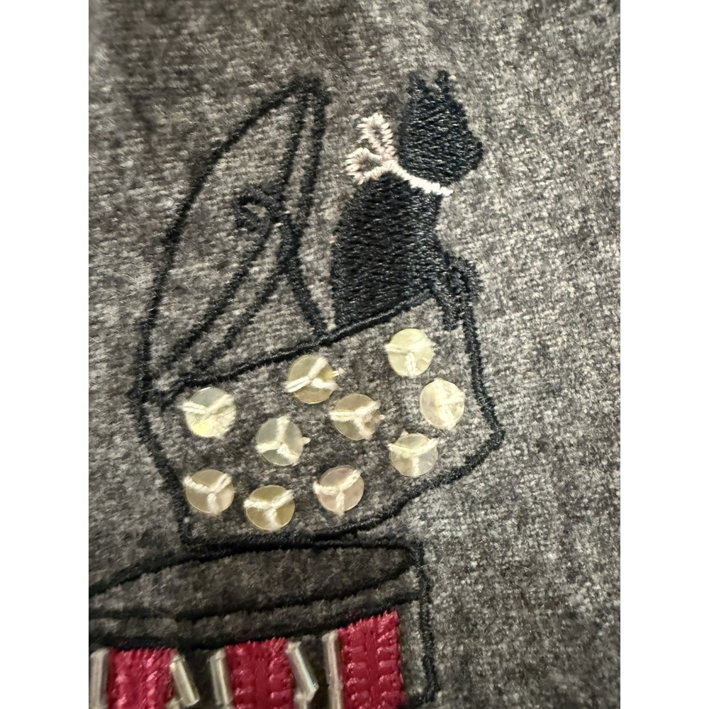 Gymboree Dress Jumper Charcoal Gray Size 4 City Sidewalk Vintage 2003 47% Wool - Picture 3 of 6
